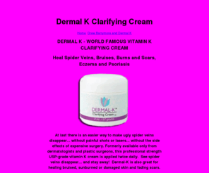 dermalkcream.com: Dermal K Clarifying Cream
Free Shipping! World famous Dermal K clarifying cream vitamin K