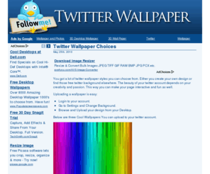 twitterwallpaper.com: Twitter Wallpaper
Our twitter wallpaper collections bring you the best background choices you'll ever have to customize your twitter profile.