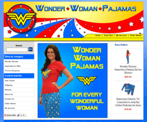 wonderwomanpjs.com: Wonder Woman Superhero Pajamas for every Wonderful Woman
Officially licensed Wonder Woman Pajamas and other SuperHero Sleepwear.