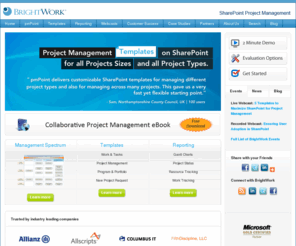 teamcentral.com: SharePoint Project Management with BrightWork pmPoint
SharePoint Project Management for all Project Sizes and all Project Types