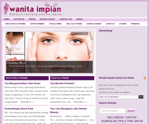 wanitaimpian.com: CERITA TENTANG RAHASIA WANITA IMPIAN
Info dan cerita paling lengkap tentang rahasia dunia wanita tercantik indonesia dan tips trik seputar wanita impian