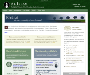 khilafat.com: Khilafat | Caliphate | The Guided Khilafat | Khilafat e Ahmadiyya - Al Islam Online
Khilafat establishes the authority of Allah on earth, and the Khalifa strives to uphold that authority within the community of followers. For the believers, Khilafat is an embodiment of Allahs Unity.