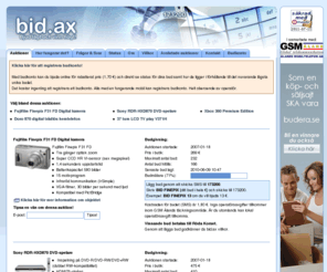 orjan.com: Bid.ax - auktionen där Du bjuder till. Bjud lågt och vinn högt!
Bid.ax lgsta bud auktion p ntet. Ropa hem nskeprylar och bidra till vlgrenhet