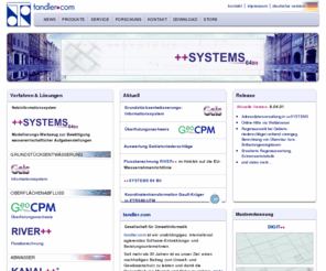 plus-plus-systems.com: tandler.com - GIS Kanalsoftware - Kanalnetzberechnung, Wasserversorgung, Planung, Zustandsanalyse
Umweltsoftware für die Wasser- und Kreislaufwirtschaft, Kanalnetzberechnung, Kanalplanung, Gewässerschutz, Vermögensbewertung