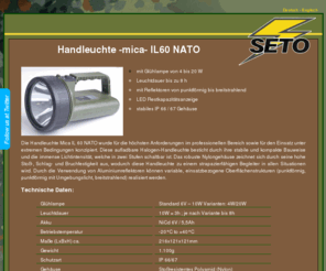 armylamps.de: Handleuchte -mica-  IL60 NATO
Setolite Lichttechnik Wermelskirchen - Handleuchte mica IL60 NATO - www.setolite.com