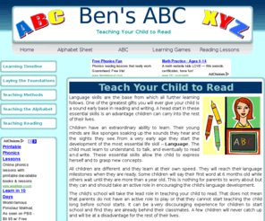 bens-abc.com: Ben's ABC - Teach Your Child to Read
How parents can teach their children to read and write.