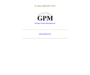 deleted.info: deleted.info - A new site project by GPM
GPM provide network and internet solutions as well as domain names and web design for our business and corporate customers.
