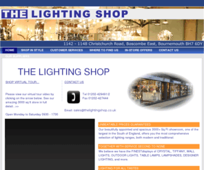 thelightingshop.co.uk: Welcome to The Lighting Shop | About The Lighting Shop
the lighting shop, interior and exterior lighting, fitments and lamps, shades, light bulbs. lighting shop bournemouth