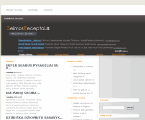 seimosreceptai.lt: Receptai, patiekalai, kulinarija jūsų šeimos ratui
Receptai, patiekalai ir kulinarijos stebuklai visam jūsų šeimos ratui.