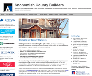 snohomishcountybuilder.com: Snohomish County Builders
Snohomish County Builders is a Builder of new Custom Homes, Home Additions and Renovations in Snohomish County, Washington, including Everett, Edmonds, Marysville and surrounding areas.