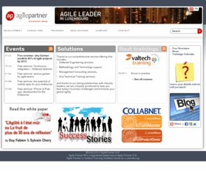 agilepartner.lu: Agile Partner S.A. - Agile leader in Luxembourg
Agile leader in Luxembourg, Agile Partner support you in your software development and effective management of your projects