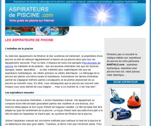 aspirateursdepiscine.com: Les aspirateurs de piscine - Nettoyage de piscine privée
LES ASPIRATEURS DE PISCINE - Guide pratique sur les quipements de piscine : informations, conseils, bonnes adresses pour comprendre et choisir son aspirateur pour piscine enterre ou piscine hors-sol ...