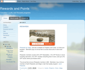 rewardsandpoints.com: Rewards and Points
Canadian Loyalty and Rewards Information