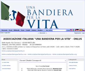 unabandieraperlavita.it: Benvenuto
Benvenuto "Una Bandiera per la Vita"