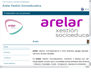 arelar.es: ARELAR XESTION SOCIOEDUCATIVA - Arelar – Servicios socioeducativos en Santiago de Compostela.portaldetuciudad.com
arelar xestion socioeducativa e unha empresa galega adicada ao desenvolvemento de servizos de alta calidade. En arelar xestion socioeducativa, movenos o desexo por dar resposta as diferentes neces