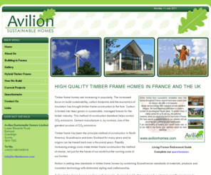 avilion.net: Avilion Sustainable Homes - High quality timber frame homes in France and the UK
Avilion supplies timber frame homes to France and the UK, offering sustainable housing and reduced energy costs.