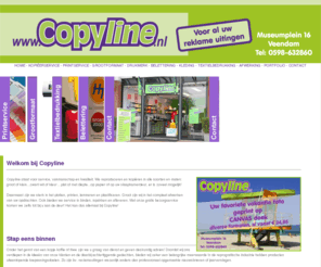 copyline.nl: Copyline Veendam
Copyline staat voor service, vakmanschap en kwaliteit. We reproduceren en kopiëren in alle soorten en maten:groot of klein, zwart-wit of kleur ...plat of met diepte...op papier of op uw slaapkamerdeur, er is zoveel mogelijk!