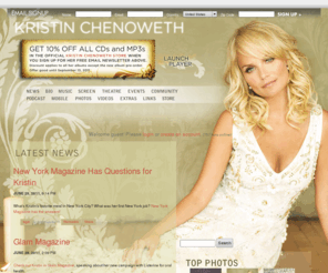 cristinchenowith.com: Kristin Chenoweth The Official Kristin Chenoweth Site
The official website of Kristin Chenoweth. Here you'll find the latest news, music, videos, albums, events and more for Kristin Chenoweth.