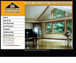 dinningbuilders.com: Michigan Builder - Building A Concept Through Completion!
Dinning Builders is a Michigan-based building company that has the vision to construct,
design, and customize structures through quality craftsmanship and precision.