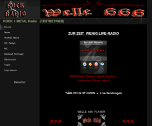 welle666.com: ROCK + METAL Radio   (TESTBETRIEB) - Home
webradio  welle 666 - ROCK METAL + MC Radio django