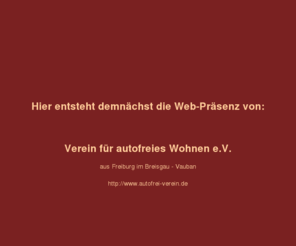 autofrei-verein.de: Verein für autofreies Wohnen e.V. - Home
Weniger Verkehr in Vauban