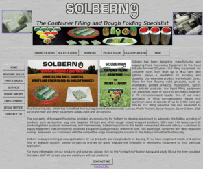 eggrollautomation.com: Solbern Food Processing Equipment
Solbern is the world's leading manufacturer of can fillers, liquid fillers, tumble fillers, pickle equipment, burrito folders, taquito rollers, egg roll making equipment, briners, spice fillers, and other food processing equipment.