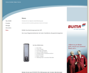 buma-boiler.ch: BUMA Wärmetechnik AG: News
BUMA Wärmetechnik AG - Die Boiler-Spezialisten