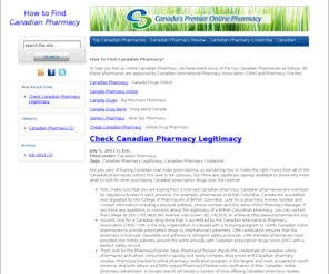 howtofindcanadianpharmacy.com: How to Find Canadian Pharmacy
How to find Canadian Pharmacy - Find Canada Pharmacy, Find Canadian Online Pharmacy. Order prescription drug