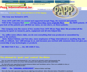 pappinternational.biz: Papp International - TRUE Papp Engine history Home
True Papp Engine History and Papp International