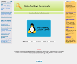 digitalsatkey.com: Digital Satellite Keys Community
Nagra3, Nagra2, Nagra, Seca1, Seca2, Viaccess1, Viaccess2, Conax1 Biss1 Cryptoworks, Digital Plus, TV Cabo, TV Globo, Premiere, Globcast