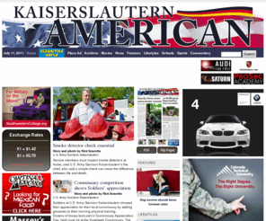 kaiserslauternamerican.com: Kaiserslautern American - U.S. Military news for the Kaiserslautern community
The Kaiserslautern American (KA) Newspaper, published by AdvantiPro, for the KMC. Military news Air Force and Army. Advertise with us to reach more than 21,000 military personal & family members.