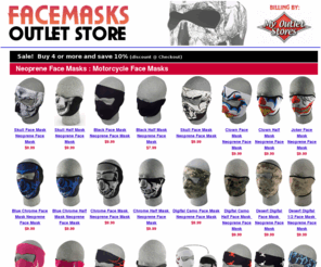 my-facemasks-outlet.com: Motorcycle FaceMasks | Neoprene FaceMasks | Neoprene Face Masks | Neoprene Skull Face Masks |
Motorcycle FaceMasks @ Huge Savings. Huge Selection of motorcycle facemasks, neoprene facemasks, Schampa FaceMasks, and Skull FaceMasks from $7.99 @ My Facemasks Outlet. Get Your Schampa facemasks, Neoprene FaceMasks, Motorcycle FaceMasks, cold weather facemasks, and biker facemasks at incredible deals 