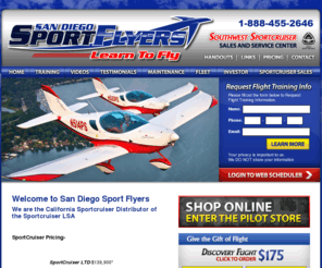 sandiegosportflyers.com: Sport Flyers, Sport Pilot Training | Private Pilot Training | Sport Pilot License – San Diego Sport Flyers
Learn to fly and achieve your license as one of San Diegos Sport Flyers.  Make all your dreams of flying come to life with our help.  We can help you to achieve your goals with sport pilot training, private pilot training and so much more with our sports flyers.  You can even take your dream to the next level by purchasing your own sport flyer!