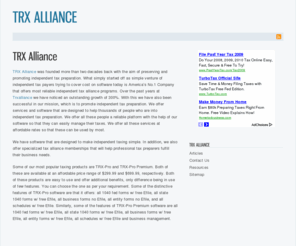 trxalliance.info: TRX Alliance
TRX Alliance was founded more than two decades back with the aim of preserving and promoting independent tax preparation.