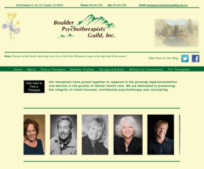 boulderpsychotherapistsguild.com: Home | Boulder Psychotherapists' Guild | Boulder's Most Respected Source for Psychotherapist Referrals
Boulder, Colorado's most respected source for referrals to and information about licensed psychotherapists.