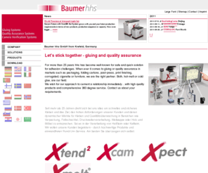 leimauftrag.de: Baumer hhs: Gluing Systems, Quality Assurance, Adhesive application, Leimauftrags-Systeme, Qualitätsüberwachung, glue - Krefeld, Germany, Baumer hhs
Baumer hhs/No language selected