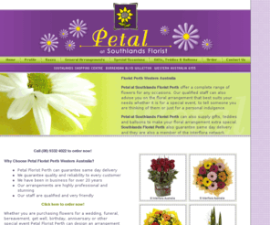 petal.com.au: Florist Perth - Petal Florist Perth Western Australia
Petal at Southlands Florist offer a complete range of flowers for any occasions. Our qualified staff can also advise you on the floral arrangement that best suits your needs.  Phone us today for friendly, reliable service!