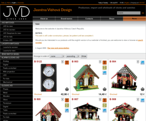 vlahova.com: News | Jasněna Vláhová Design (JVD) - production, import and wholesale of clocks and watches
Jasněna Vláhová Design (JVD): News » Welcome to the website of Jasněna Vláhová, Czech Republic.  NOTICE: This web is still under...