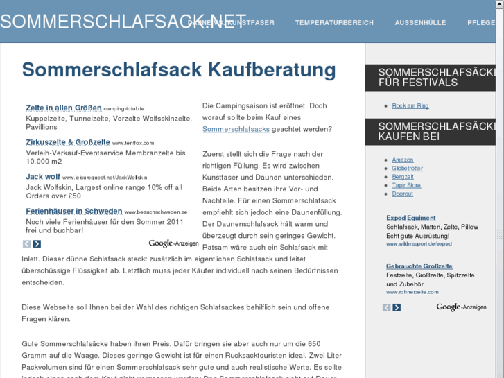 www.sommerschlafsack.net