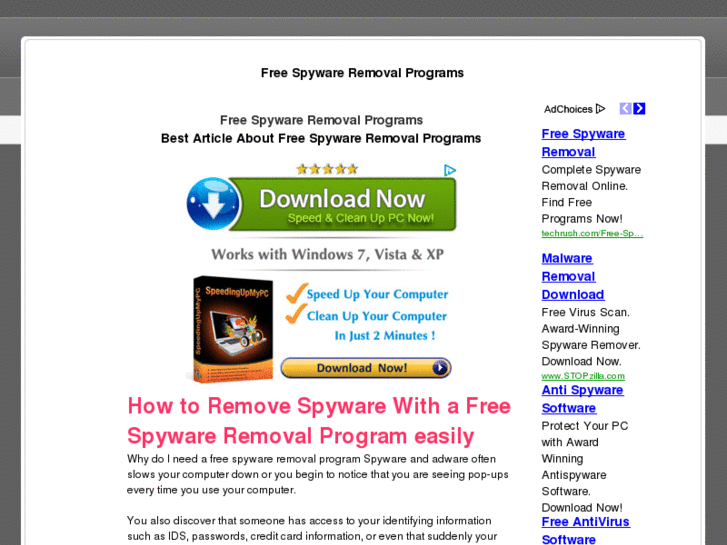 www.freespywareremovalprograms.org