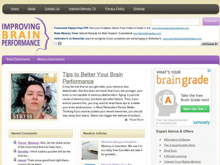 www.improvingbrainperformance.com
