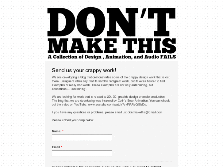 www.dontmakethis.com
