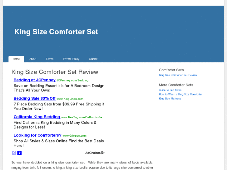 www.kingsizecomforterset.net