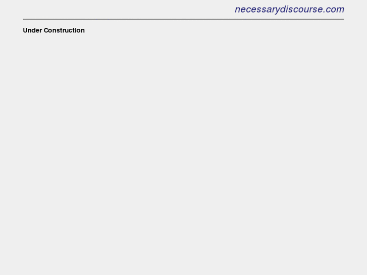 www.necessarydiscourse.com