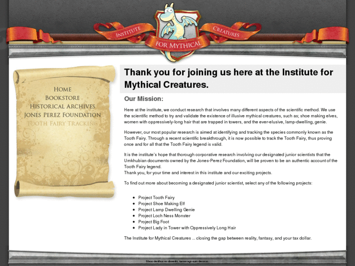 www.instituteformythicalcreatures.com