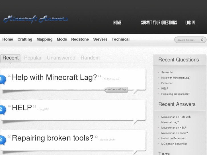 www.minecraftanswers.net