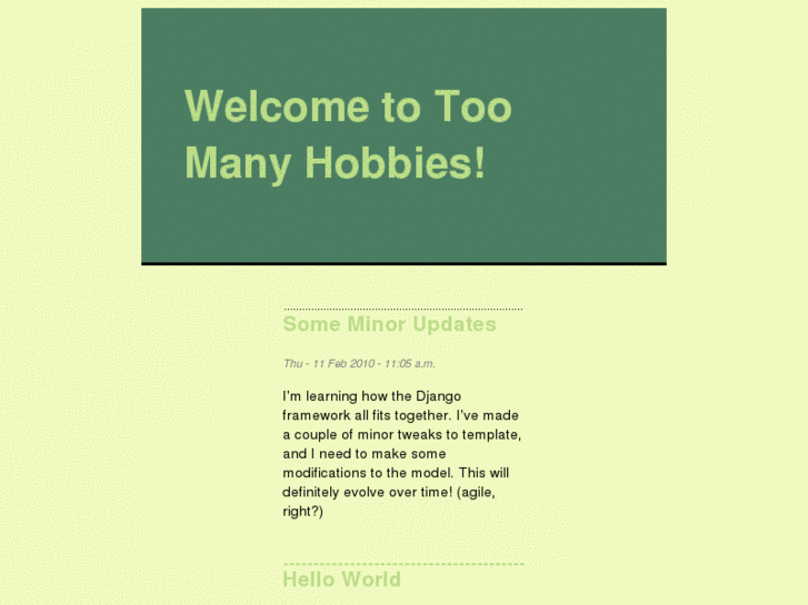 www.toomanyhobbies.net
