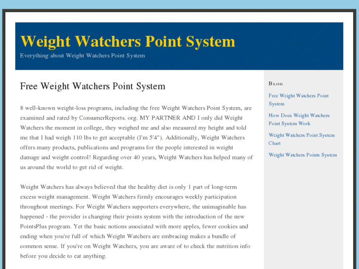 www.weightwatcherspointsystem.net