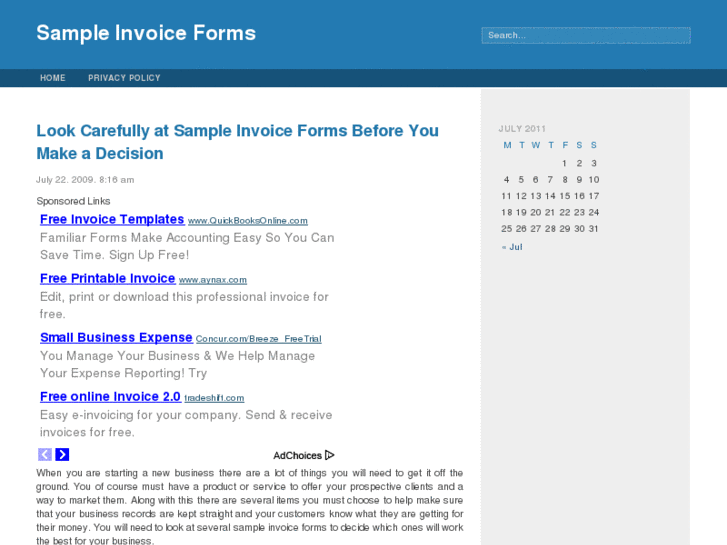 www.sampleinvoiceforms.net