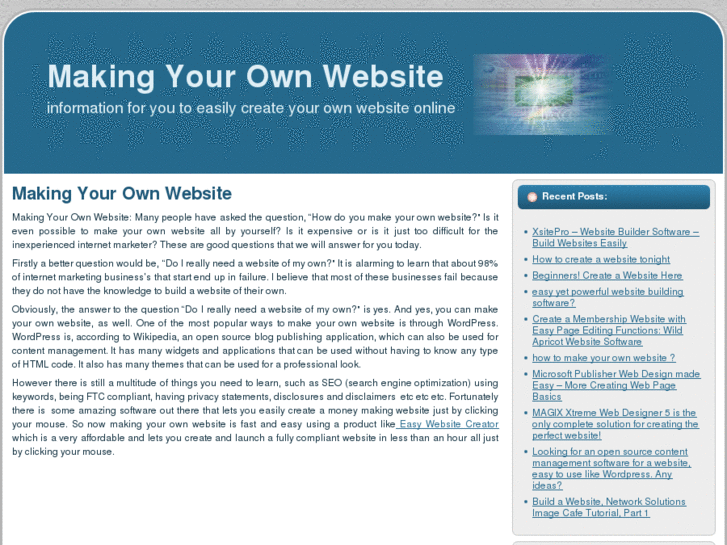 www.makingyourownwebsite.net